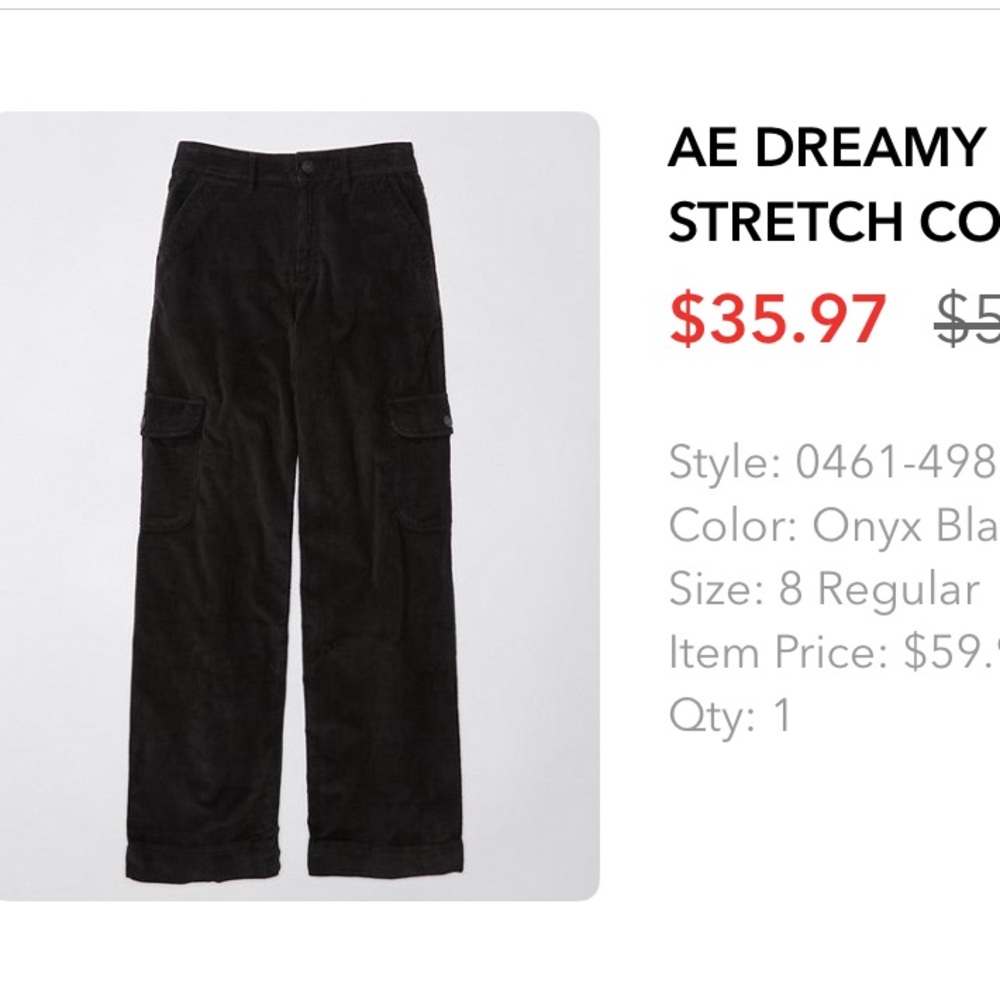 A&E dreamy drape corduroy carpenter flare pants